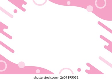 Pop Memphis pink frame illustration