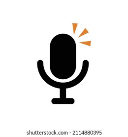 Pop microphone silhouette icon. Vector.