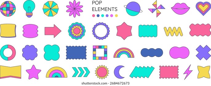Pop and modern geometric shape collection