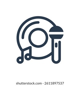 Pop Music for Audio Streaming Vector Icon