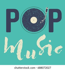 Pop Music Text Art Calligraphy Letters Stock Vector (Royalty Free ...