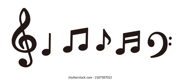 Diseño de notas emergentes. imagen del sonido y la música