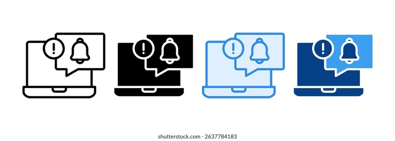 Pop Up Notification Icon Set Multiple Style Collection