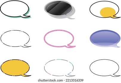 Pop oval balloons 9 variations