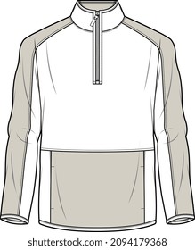 POP OVER KNIT JACKTES WITH ZIP AND SPORTS HOODIE FLAT SKETCH VECTOR