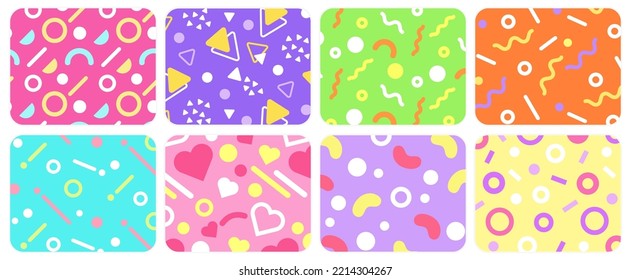 Pop pattern background,Suitable for cute designs,Vivid color,Patterns,Backgrounds,Cute, pop,Cute backgrounds,Lovely, Patterns,Girly,Illustrations,Designs,Geometry,Retro,Retro pop.