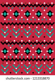 Pop pattern and colorful abstract geometric shapes. Tile Decor Wallpaper. Decorative illustration, good for printing. Colorful wallpaper vector. Great for label, print, packaging, fabric.