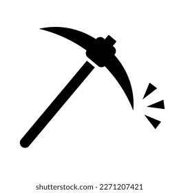 Pop pickaxe Symbol. Bergbau. Vektorgrafik.