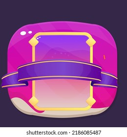 Pop Up Pink Candy  Icon Purple Jewel Golden Glamour Ribbon Cute Juicy Cartoon Vector Design