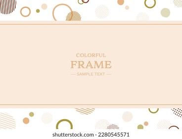 Pop polka dot frame autumn color beige