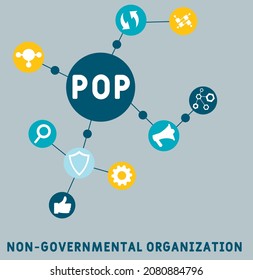 POP - Power Of Practice acronym. business concept background.  vector illustration concept with keywords and icons. lettering illustration with icons for web banner, flyer, landing 