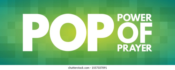 POP - Power Of Prayer acronym, concept background
