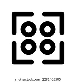 Pop QR code icon. Vector.