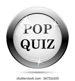 Pop quiz icon. Internet button on white background. EPS10 vector.