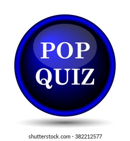 Pop quiz icon. Internet button on white background. EPS10 vector
