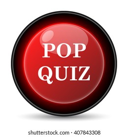 Pop quiz icon. Internet button on white background. EPS10 vector
