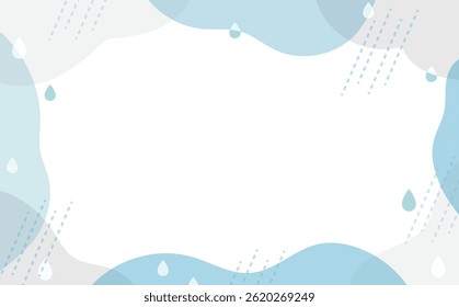 Material de marco de ilustración de lluvia Pop