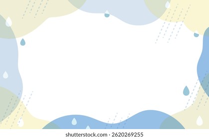 Material de marco de ilustración de lluvia Pop