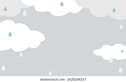 Pop rain illustration frame material
