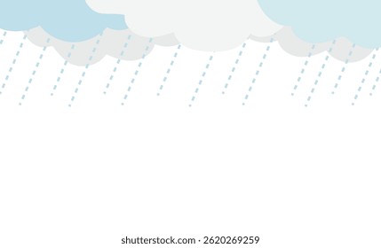 Material de marco de ilustración de lluvia Pop