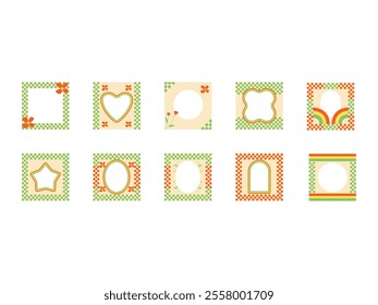 Pop Retro Frame Element Set