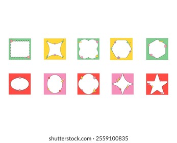 Pop Retro Frame Element Set