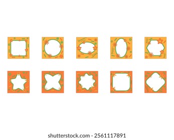 Pop Retro Frame Element Set