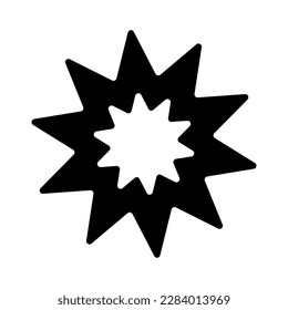 Icono de silueta de disparo pop. Explosión. Vector.
