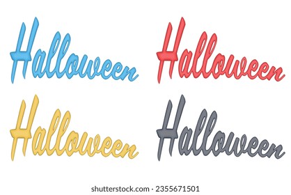 Juego de materiales de caracteres pop y simple HALLOWEEN