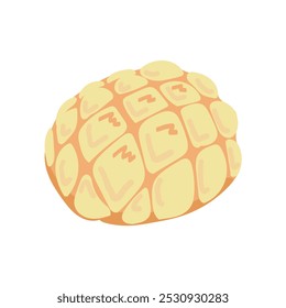 Pop and simple illustration of melon bread