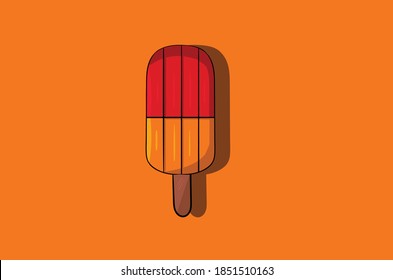 Pop slice vector art with separated layers