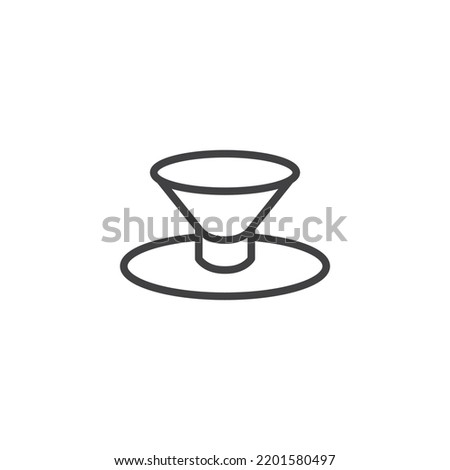 Pop socket line icon. linear style sign for mobile concept and web design. Mobile phone holder outline vector icon. Symbol, logo illustration. Vector graphics