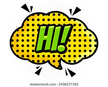 Pop Speech Bubbles Comic Short Phrases American-comic Style. conversation clouds. Dialogue chat bubbles with small talk phrases