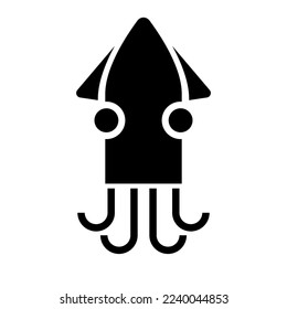 Pop squid silhouette icon. Vector.