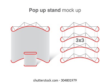 Pop up stand vector mock up.