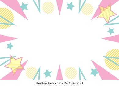 Ilustração de quadro de estrela pop (rosa)