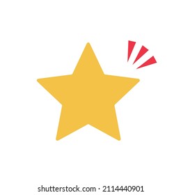 Icono de estrella pop. Vector de decoración editable.