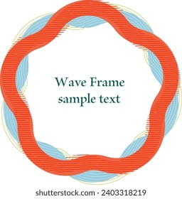 Pop style wavy line frame

