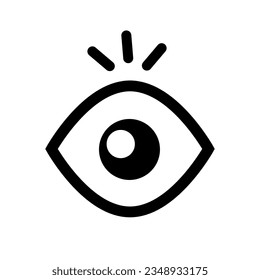 Pop surprise eye. Notice eye. Vector.