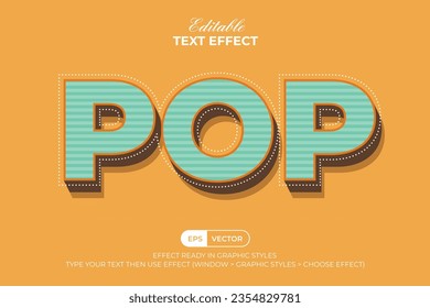 Pop Text Effect Style. Editable Text Effect.
