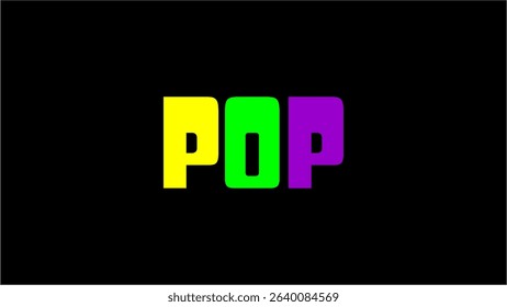 Pop Text Style Logo Vector Artworks