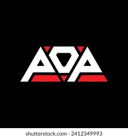 POP triangle letter logo design with triangle shape. POP triangle logo design monogram. POP triangle vector logo template with red color. POP triangular logo Simple, Elegant, and Luxurious design.