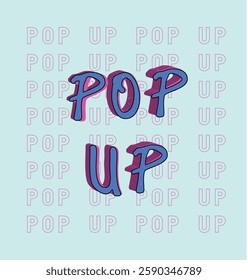 pop up  typography vector background. message for your design vector illustration.