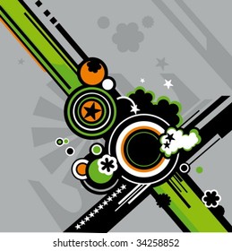 Pop vector abstract background