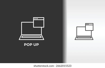 Pop Up Vector, Icon Or Logo Sign Isolated Symbol Illustration