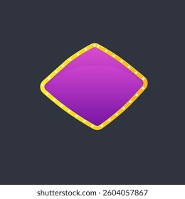 Pop Up Vintage Rhombus Window Frame For Casino Slots Winner Game UI Isolated Vector Design