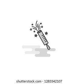 POP  Web Icon. Flat Line Filled Gray Icon Vector