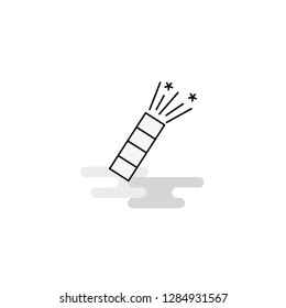 POP Web Icon. Flat Line Filled Gray Icon Vector