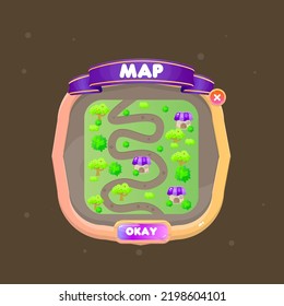 Pop Window Map Banner Games Orange Stock Vector (Royalty Free ...