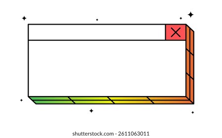 Pop up window vector element. Creative contemporary concept. Popular design element.